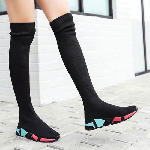 Women's Long Knitted Knee Length Socks