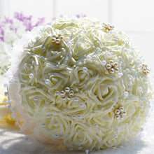 Load image into Gallery viewer, Bridal Accessories - Wedding Pearls &amp; Tulle Trim Flower Bouquets