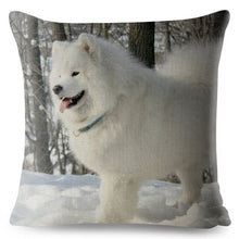 Load image into Gallery viewer, Sweet Siberia Samoyed Print Throw Pillow - Ailime Designs
