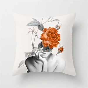 Head-shot Women Print Design Decorative Pillows
