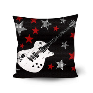 Guitar Print Design Throw Pillowcases