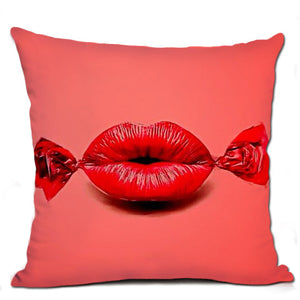 Decorative Lips Print Design Throw Pillows