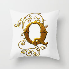 Load image into Gallery viewer, Alphabet Gold Lettering Throw Pillowcases