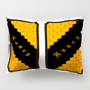 Sweet Honeybee Print Design Throw Pillows