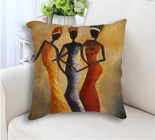 Load image into Gallery viewer, African Women Gathering Together - Printed Throw Pillows