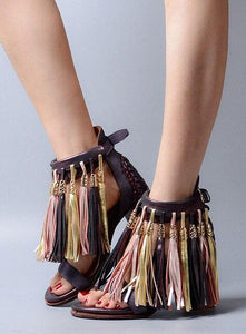 Women's Roman Fringe Tassel Design Sandals