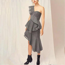 Load image into Gallery viewer, Women&#39;s  Asymmetrical Ruffle Layered Dresses