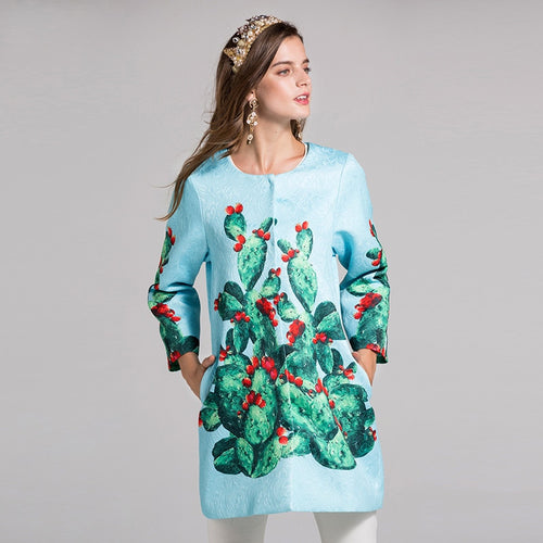 Women's Cactus Print Design Mini Dress - Ailime Designs