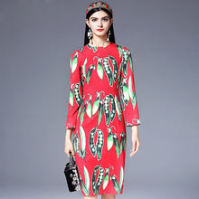 Load image into Gallery viewer, Women&#39;s European Design Sweet Pea Printed Dress - Ailime Designs
