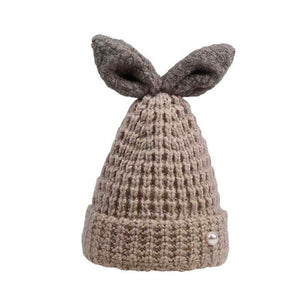 Children's Warm Comfortable Crochet Braided Caps w/ Top Bow Design