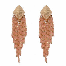 Load image into Gallery viewer, Beaded Fringe Design Drop Earrings - Ailime Designs