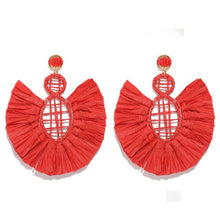 Load image into Gallery viewer, Cool Fringe Design Yellow Earrings For Women - Ailime Designs