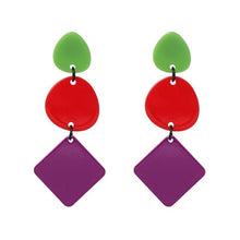 Load image into Gallery viewer, Geometric Resin Drop Design Earrings - Ailime Designs