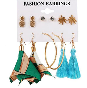 Diamonds, Loops, Triangles & Various Style Design Drop Earrings - Ailime Designs
