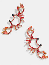 Load image into Gallery viewer, Women&#39;s Beaded Crab Design Drop Earrings