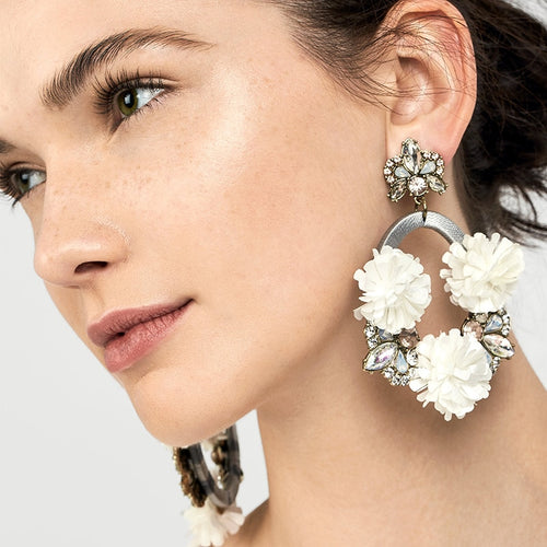 Women's  Bright Bohemian Style Flower Drop Earrings