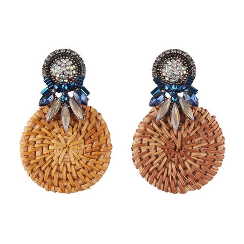 Handmade Woven Design Women's Drop Earrings - Ailime Designs
