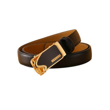 Load image into Gallery viewer, Women&#39;s Genuine Leather Belts w/ Gold Buckles