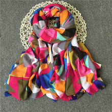 Load image into Gallery viewer, Women&#39;s Block Print Design Scarves