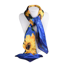 Load image into Gallery viewer, Women&#39;s Beautiful Chiffon Screen Print Sunflower Scarves