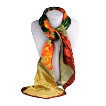Load image into Gallery viewer, Women&#39;s Beautiful Chiffon Screen Print Sunflower Scarves