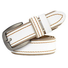 Load image into Gallery viewer, Top-Stitched Design Women&#39;s Fine Tailored Genuine Leather Belts - Ailime Designs