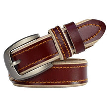 Load image into Gallery viewer, Top-Stitched Design Women&#39;s Fine Tailored Genuine Leather Belts - Ailime Designs