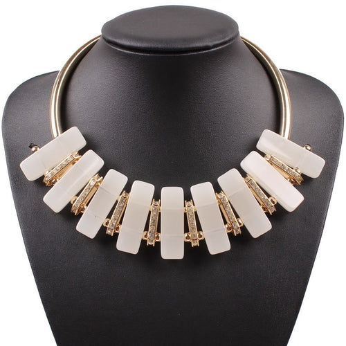 Women's Oversize Chucky Bib Collar Style Necklaces - Ailime Designs