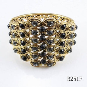 Stylish Layered Stone Design Women's Cuff Bracelets