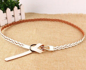Women's High Quality Weave Design Genuine Leather Belts