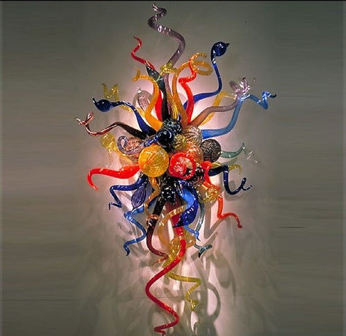 Blown Glass Abstract Octopus Design Wall Sconce LED Light Fixture