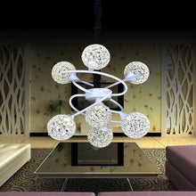 Load image into Gallery viewer, Luxury French Style Spiral Suspended K9 Crystal Ball Light Fixture