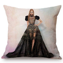 Load image into Gallery viewer, Fashion Models Screen Printed Throw Pillows - Ailime Designs