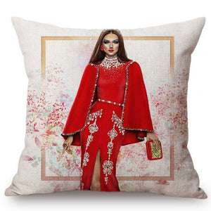 Fashion Models Screen Printed Throw Pillows - Ailime Designs