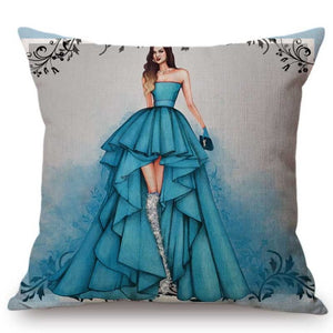 Fashion Models Screen Printed Throw Pillows - Ailime Designs