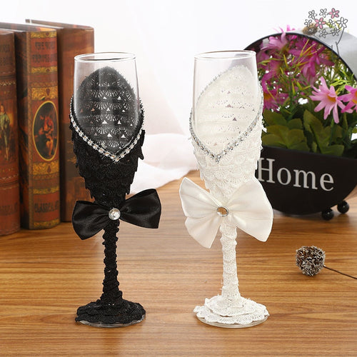 Groom & Bridal Wedding Champagne Glasses - Ailime Designs