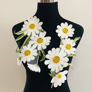 Embroidered Classic Styles Garment Daisy Flower Appliques