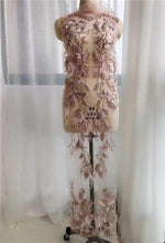 Load image into Gallery viewer, Embroidered Classic Styles Garment Faux Pearl &amp; Ostrich Feather Appliques
