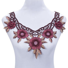 Load image into Gallery viewer, Embroidered Classic Styles Garment Pink Rose Appliques