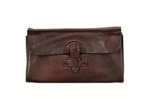 Load image into Gallery viewer, Genuine leather vintage cow skin women long purse handmade wallet