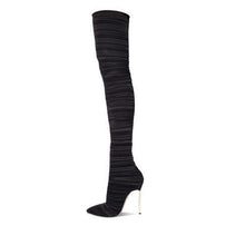 Load image into Gallery viewer, Women&#39;s Stretch Style Pointed Toe Thigh High Boots