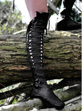 Load image into Gallery viewer, Women&#39;s Sheepskin Thigh High Leather Boots - Ailime Designs