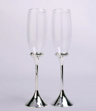 Load image into Gallery viewer, Bell Shape Design Silver Base Champagne Glasses - Ailime Designs