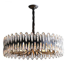Load image into Gallery viewer, Round Crystal Black Tooth Design Chandelier Light Fixtures