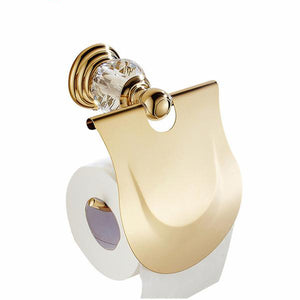 Luxury Toilet Paper Holder w/ Decorative Crystal Ornament