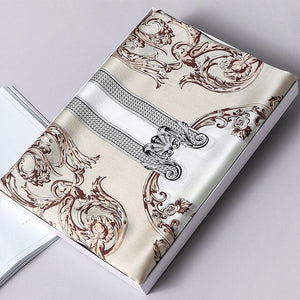 100% Pure Silk Scarves - Scroll Leaf Design