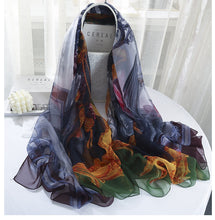 Load image into Gallery viewer, Women&#39;s Chiffon Floral Design Scarves