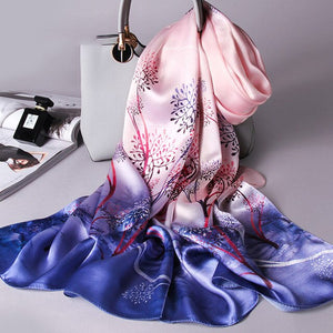 Women's 100% Pure Silk Scarves - Fine Quality Accessories