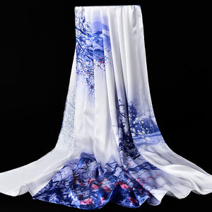 Women's Pure 100% Silk Shawl Style Scarves