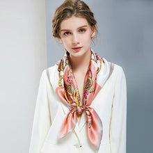 Load image into Gallery viewer, Women&#39;s Beautiful Elegant 100% Silk Square Scarves